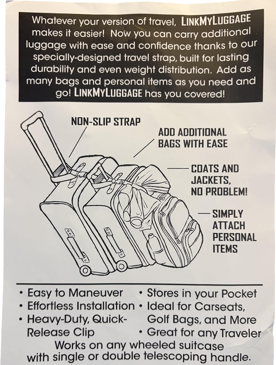 Travel Straps – Adjustable Luggage Straps for Suitcases, Heavy-Duty Buckle Belt to Secure & Connect Bags, Travel Accessories for Carry-Ons & Checked Luggage (2 Pack)