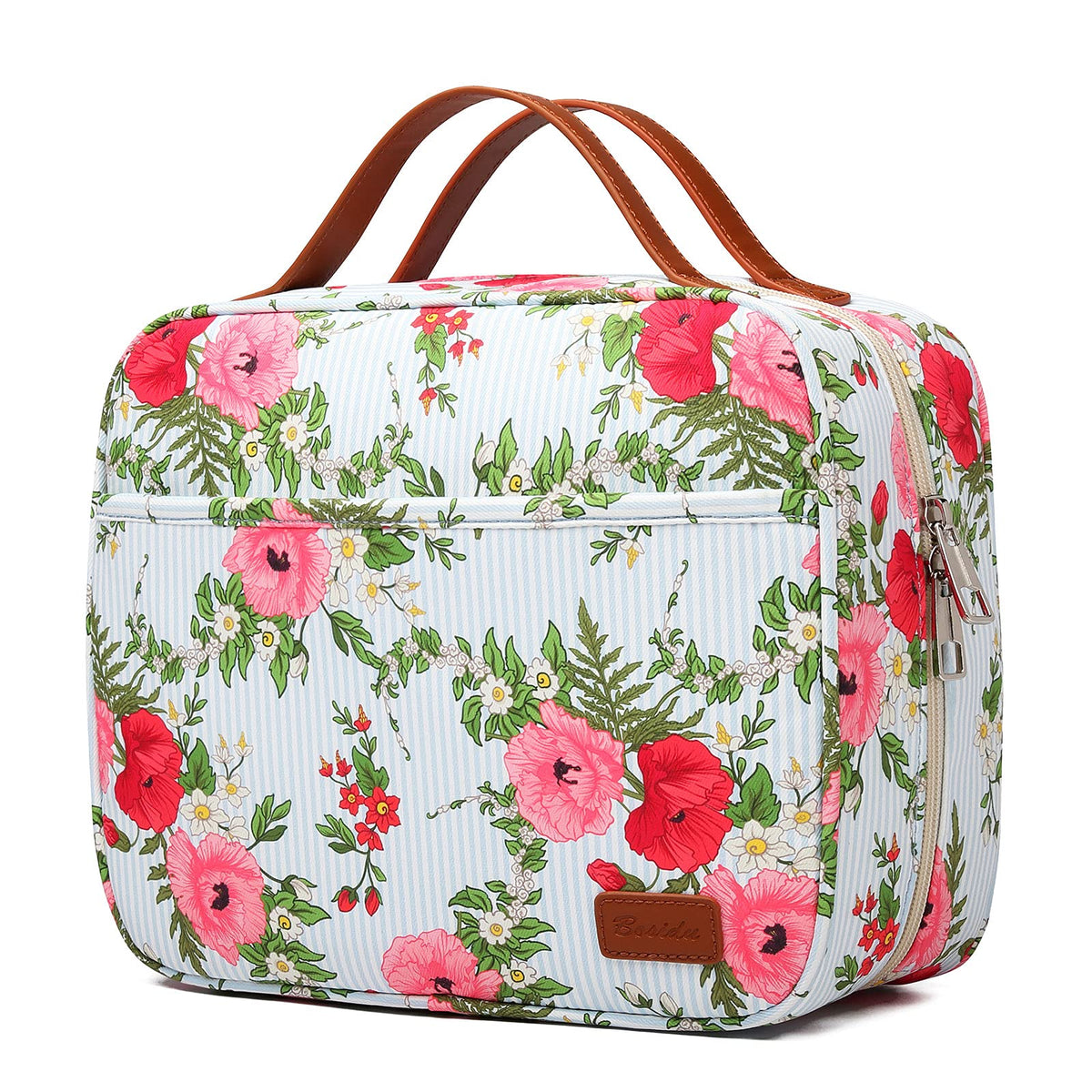 Bosidu Hanging Travel Toiletry Bag,Large Capacity Cosmetic Travel Toiletry Organizer for Women with 4 Compartments & 1 Sturdy Hook,Perfect for Travel/Daily Use/Christmas