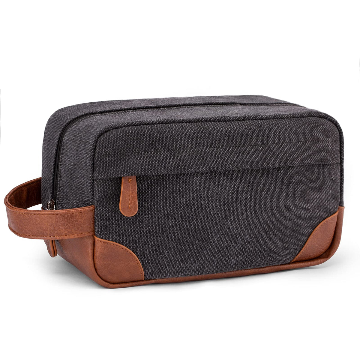 Vorspack Canvas Travel Toiletry Bag for Men, Large, Black