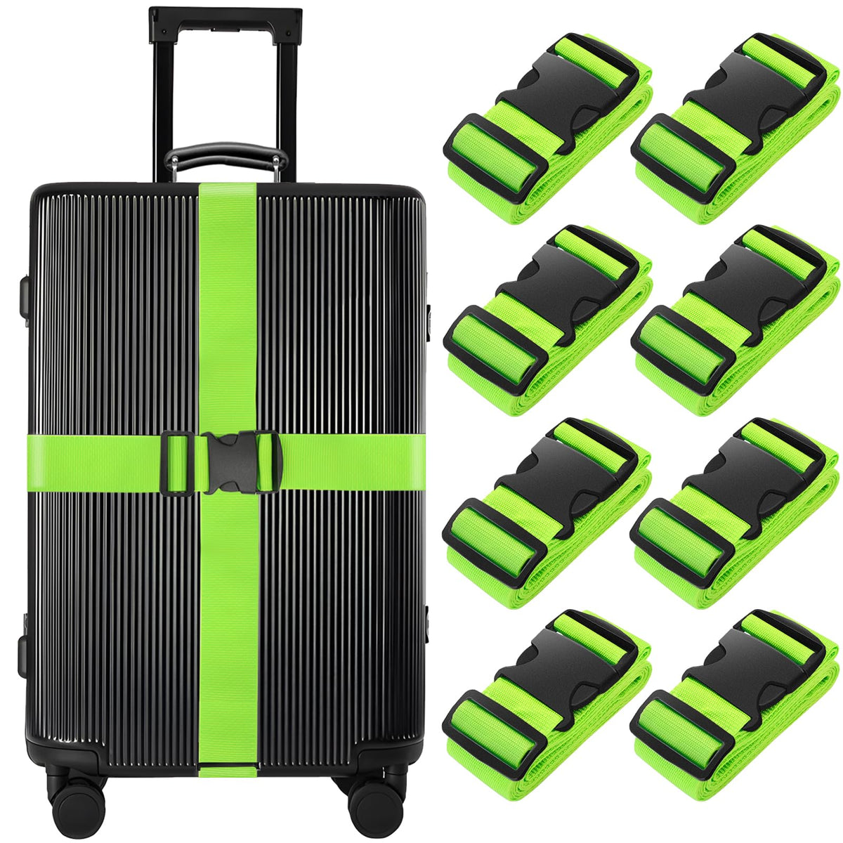 BILIONE Luggage Straps for Suitcases,79" Long Adjustable Luggage Belts