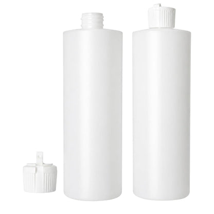ONISAVINGS 8 Oz (Pack Of 6) Plastic Cylinder Bottles Flip Top Cap BPA-Free