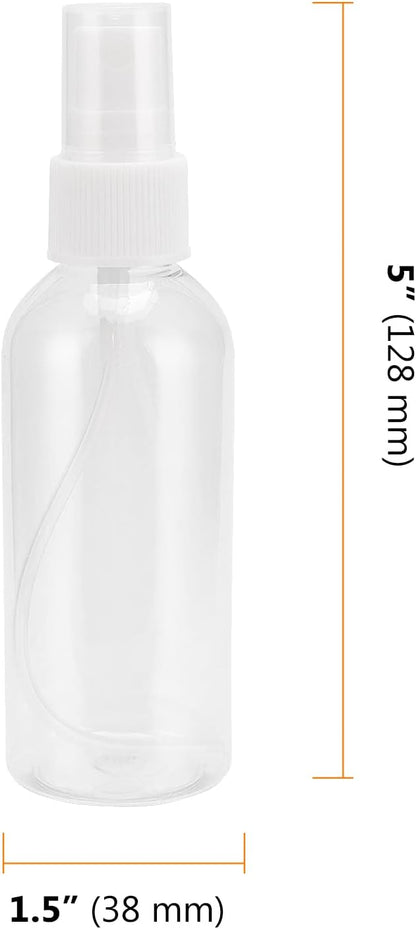 SEUNMUK 40 Pack 2.7oz/80ml Spray Bottles with Pump Spray Cap, Clear Fine Mist Empty Plastic Spray Bottles, Travel Size Refillable Bottles for Toner, Essence, Hair Spray
