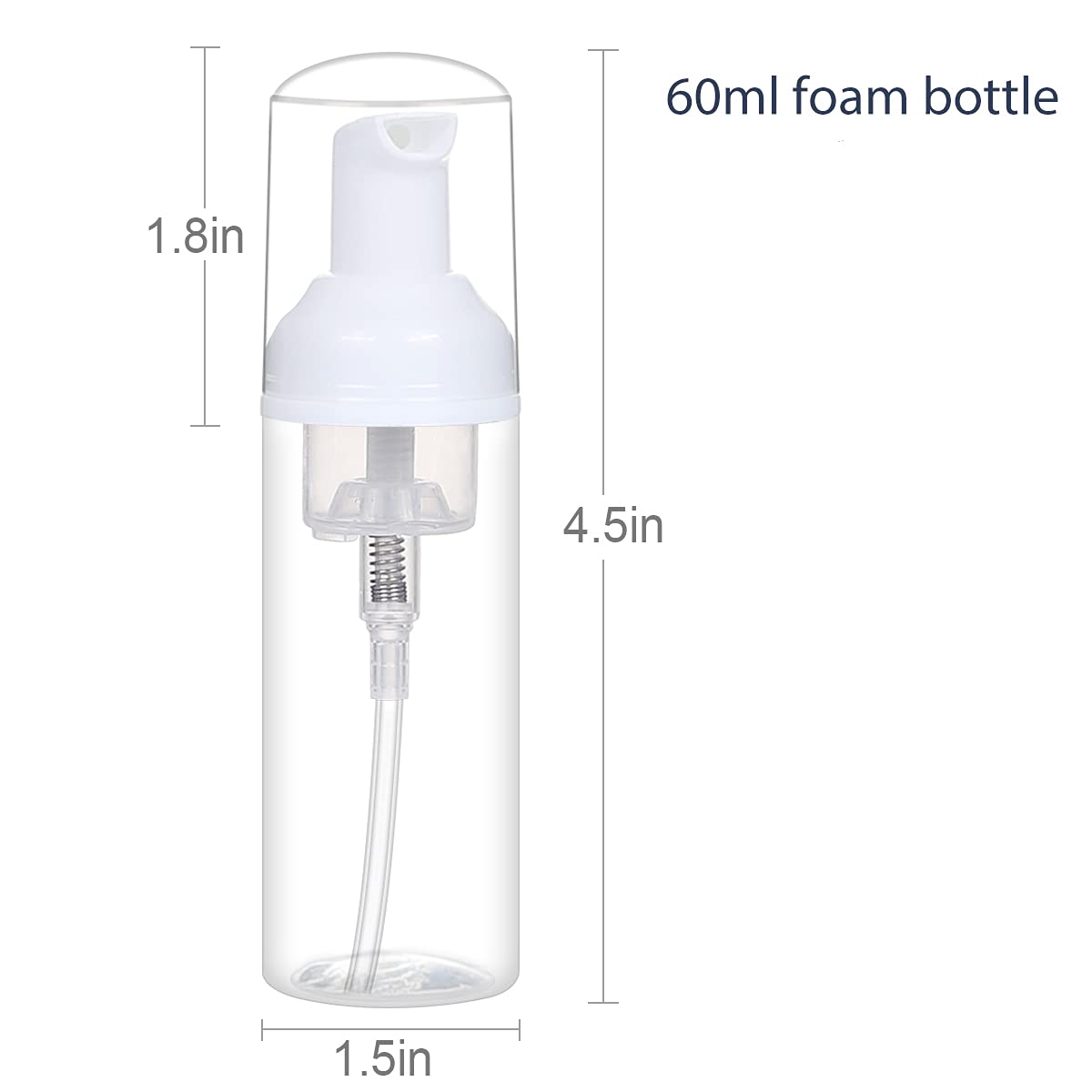 ROMROC 24PCS Travel Foam Pump Bottle Dispenser 2oz/60ml Lash Shampoo Bottle