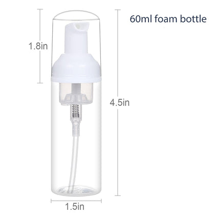 ROMROC 24PCS Travel Foam Pump Bottle Dispenser 2oz/60ml Lash Shampoo Bottle