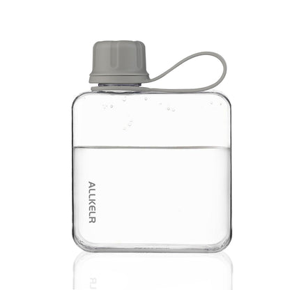 Portable Flat Water Bottle, 17 oz, White