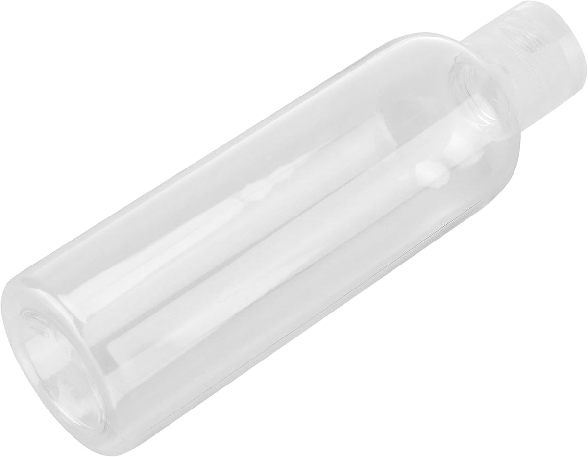 MOUYAT 50 Pack 4oz Clear Plastic Flip Cap Bottles, 120ml Empty Small Squeeze Travel Size Bottles, Mini Refillable Flip Cap Travel Size Sample Containers for Lotion, Cream and Toiletries