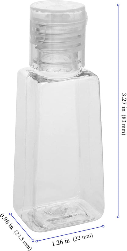 KEILEOHO 200 PCS Plastic Empty Bottles with Flip Cap, 1oz/30 ml Refillable Travel Size Bottles, Mini Plastic Empty Toiletry Bottles for Lotions, Creams, Shampoo and Toiletries