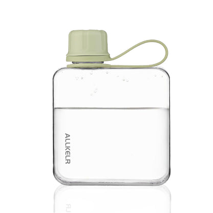 Portable Flat Water Bottle, 17 oz, White