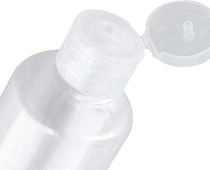 120PCS 2 Oz Clear Plastic Empty Bottles, Plastic Squeeze Bottle with Flip Cap, Refillable Portable Travel Size Bottles Bulk for Shampoo, Lotions, Liquid Body Soap