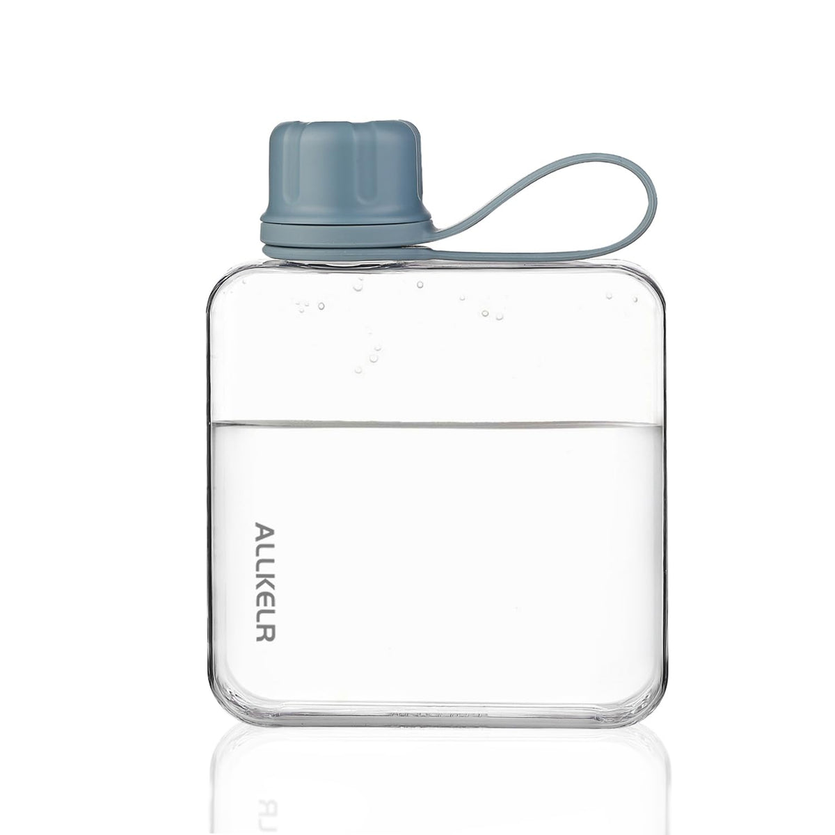 Portable Flat Water Bottle, 17 oz, White