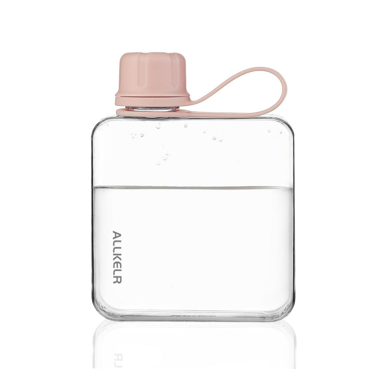 Portable Flat Water Bottle, 17 oz, White