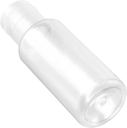 PINGEUI 100 Pack 1oz/30ml Clear Plastic Empty Bottles, Travel Size Bottles with Flip Cap, Refillable Travels Bottles for Travel or Daily Use