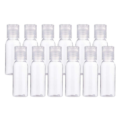 BENECREAT 8 Pack 6.7oz PET Plastic Bottles, Clear Refillable Travel Bottles with Press Disc Flip Cap for Shampoo, Conditioner, Lotion, Cream, Cosmetics & DIY Projects