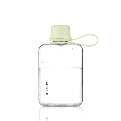 Portable Flat Water Bottle, 17 oz, White