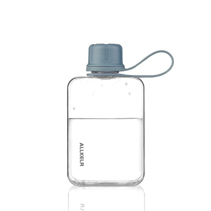 Portable Flat Water Bottle, 17 oz, White