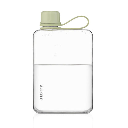 Portable Flat Water Bottle, 17 oz, White