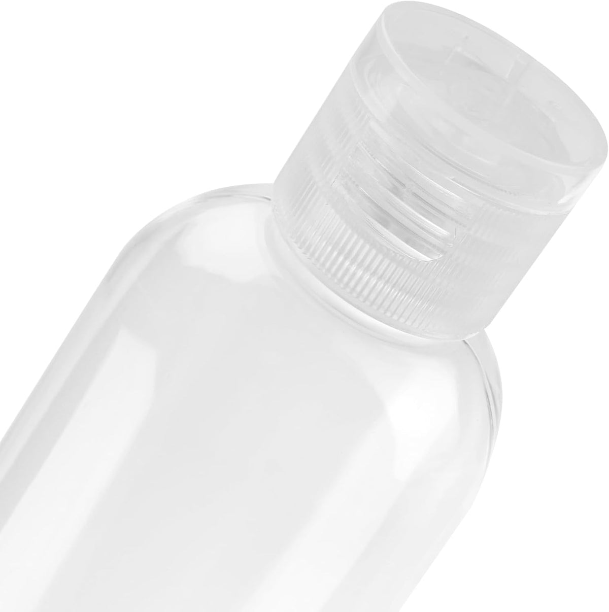 MOUYAT 50 Pack 4oz Clear Plastic Flip Cap Bottles, 120ml Empty Small Squeeze Travel Size Bottles, Mini Refillable Flip Cap Travel Size Sample Containers for Lotion, Cream and Toiletries