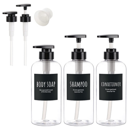 Segbeauty Shampoo and Conditioner Dispensers, 10oz Refillable Pump Bottles for Shower 300ml Body Wash Shampoo Dispenser 3 Packs Empty Plastic Press Bathroom Liquid Body Soap Gel Lotion Dispenser Blue