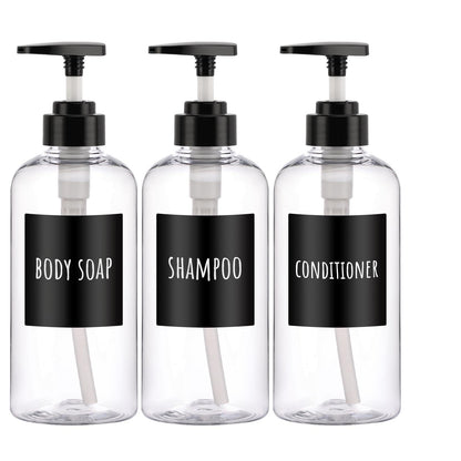 Segbeauty Shampoo and Conditioner Dispensers, 10oz Refillable Pump Bottles for Shower 300ml Body Wash Shampoo Dispenser 3 Packs Empty Plastic Press Bathroom Liquid Body Soap Gel Lotion Dispenser Blue