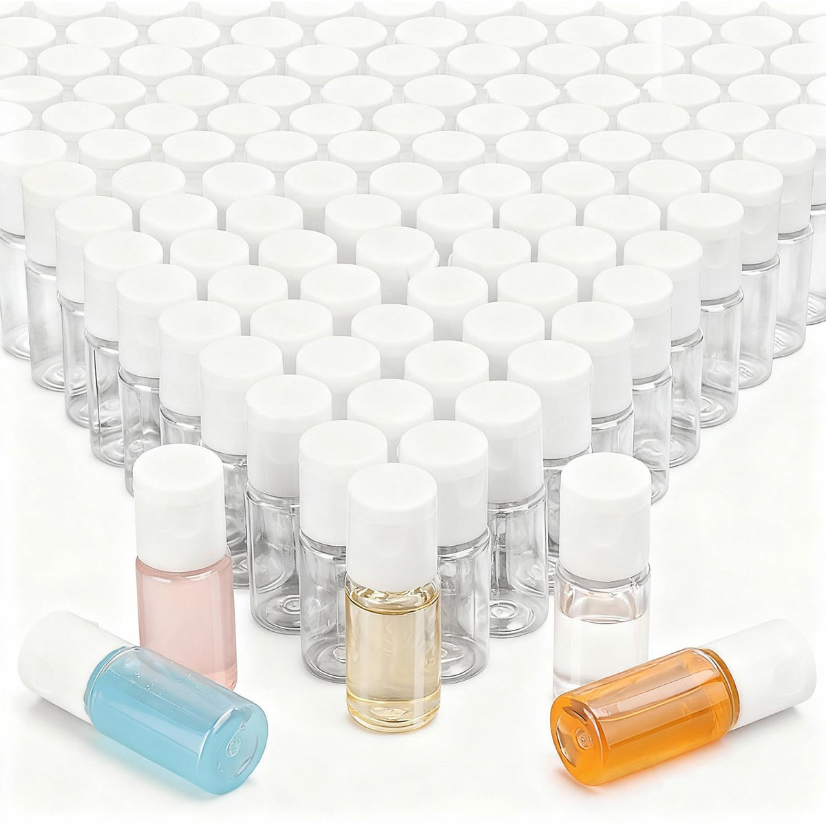 100 Pack 4 oz Plastic Squeeze Bottles with Top Flip Caps, Clear Empty Squeeze Bottles for Lotion, Travel-Friendly Clear Refillable Bottle, BPA-Free for Liquids and Personal Care