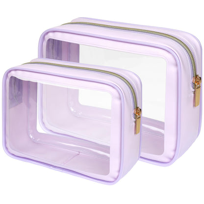 PACKISM Clear Makeup Bag Foldable - TSA Approved Toiletry Bag for Travel