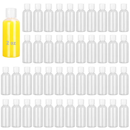 100 Pack 4 oz Plastic Squeeze Bottles with Top Flip Caps, Clear Empty Squeeze Bottles for Lotion, Travel-Friendly Clear Refillable Bottle, BPA-Free for Liquids and Personal Care