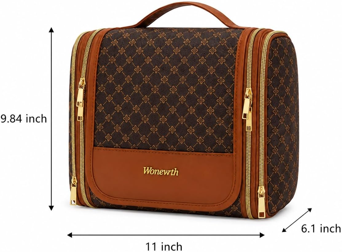 Women Travel Toiletry Bag Large Hanging Toiletry Bag with Mirror
