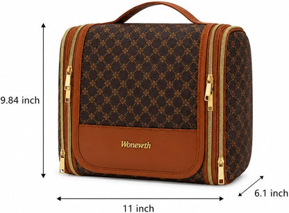 Women Travel Toiletry Bag Large Hanging Toiletry Bag with Mirror