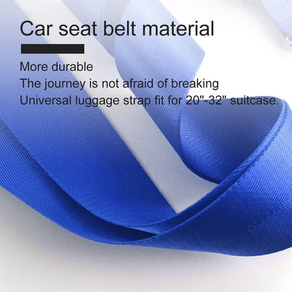 Veki Cross Luggage Straps Set TSA Approved with Lock, Blue*2pcs