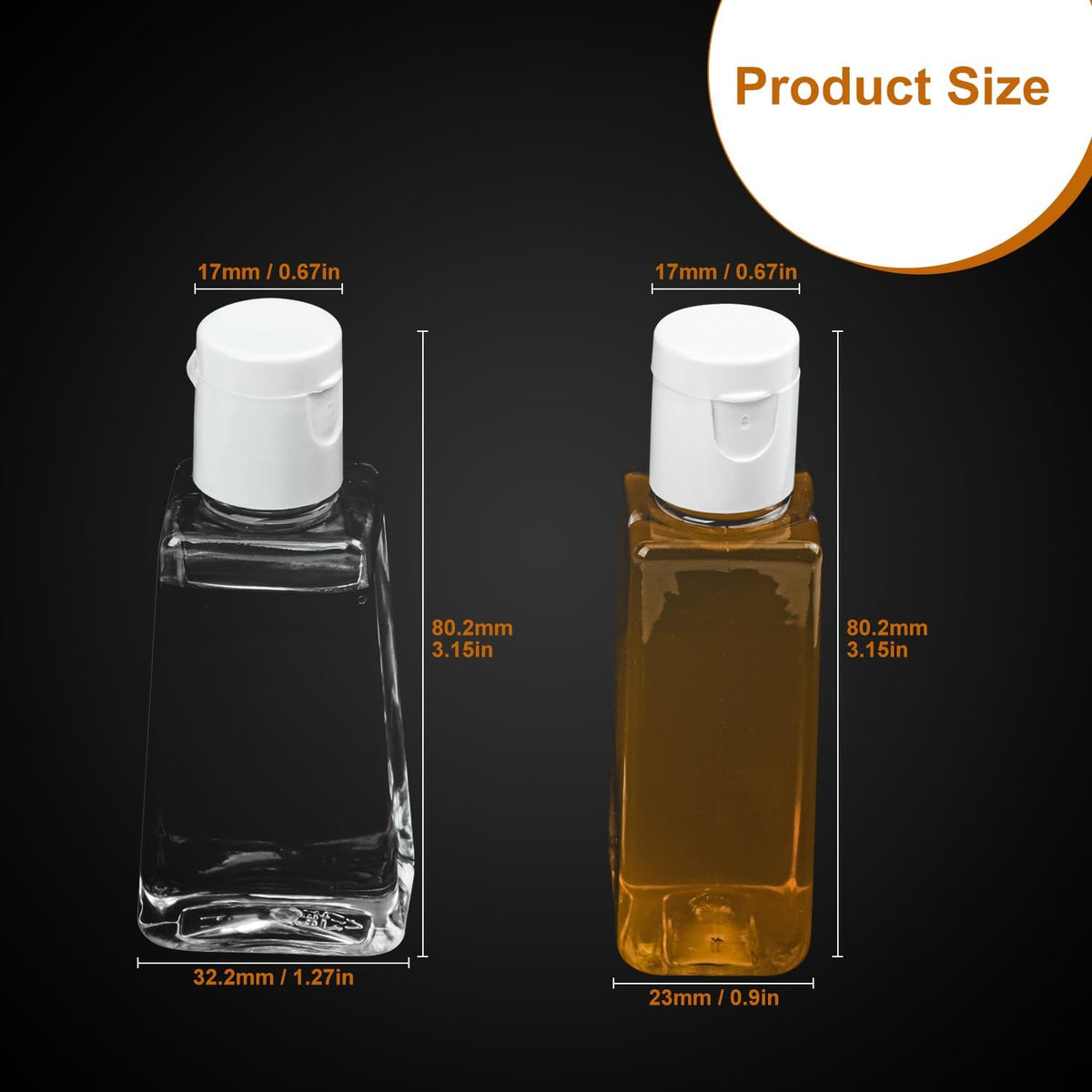 150 Pack 1 oz Empty Refillable Travel Size Bottles, Clear Plastic Bottles with Flip Cap for Shampoo, Baby Shower, Creams, Cosmetics(Clear)