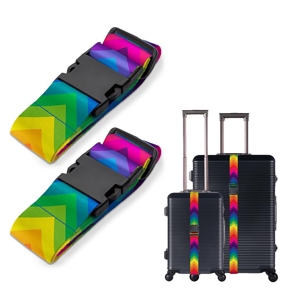 WIRESTER Set of 2 Adjustable Luggage Straps With Buckle, Travel Secure Belt for Suitcase Baggage, Luggage Accessories - Ocean Sea Turtle