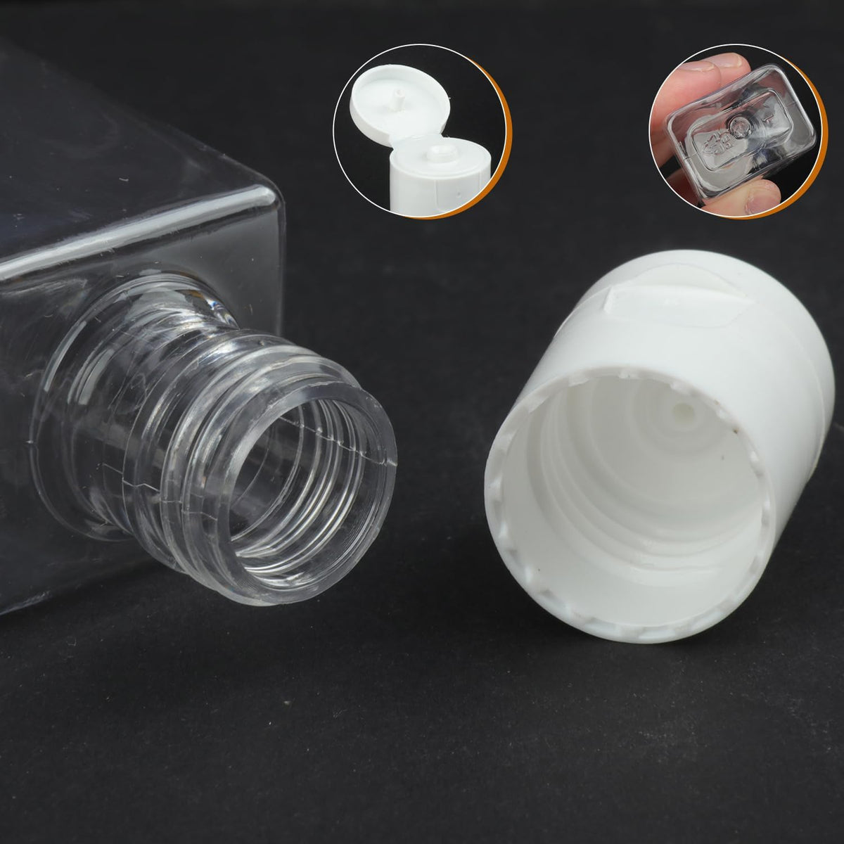 150 Pack 1 oz Empty Refillable Travel Size Bottles, Clear Plastic Bottles with Flip Cap for Shampoo, Baby Shower, Creams, Cosmetics(Clear)