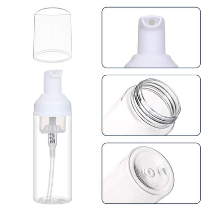 ROMROC 24PCS Travel Foam Pump Bottle Dispenser 2oz/60ml Lash Shampoo Bottle