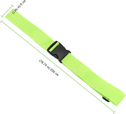 20 Pack 78 x 2 Inches Luggage Straps for Suitcases, Adjustable Suitcase Belts with Quick Release Buckles, Heavy Duty Travel Straps Packing Straps for Luggage, Suitcases, Green