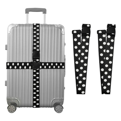 Red White Polka Dot Luggage Straps for Suitcases Luggage Belt Suitcase Strap with Buckles Packing Travel Adjustable 2 Pack