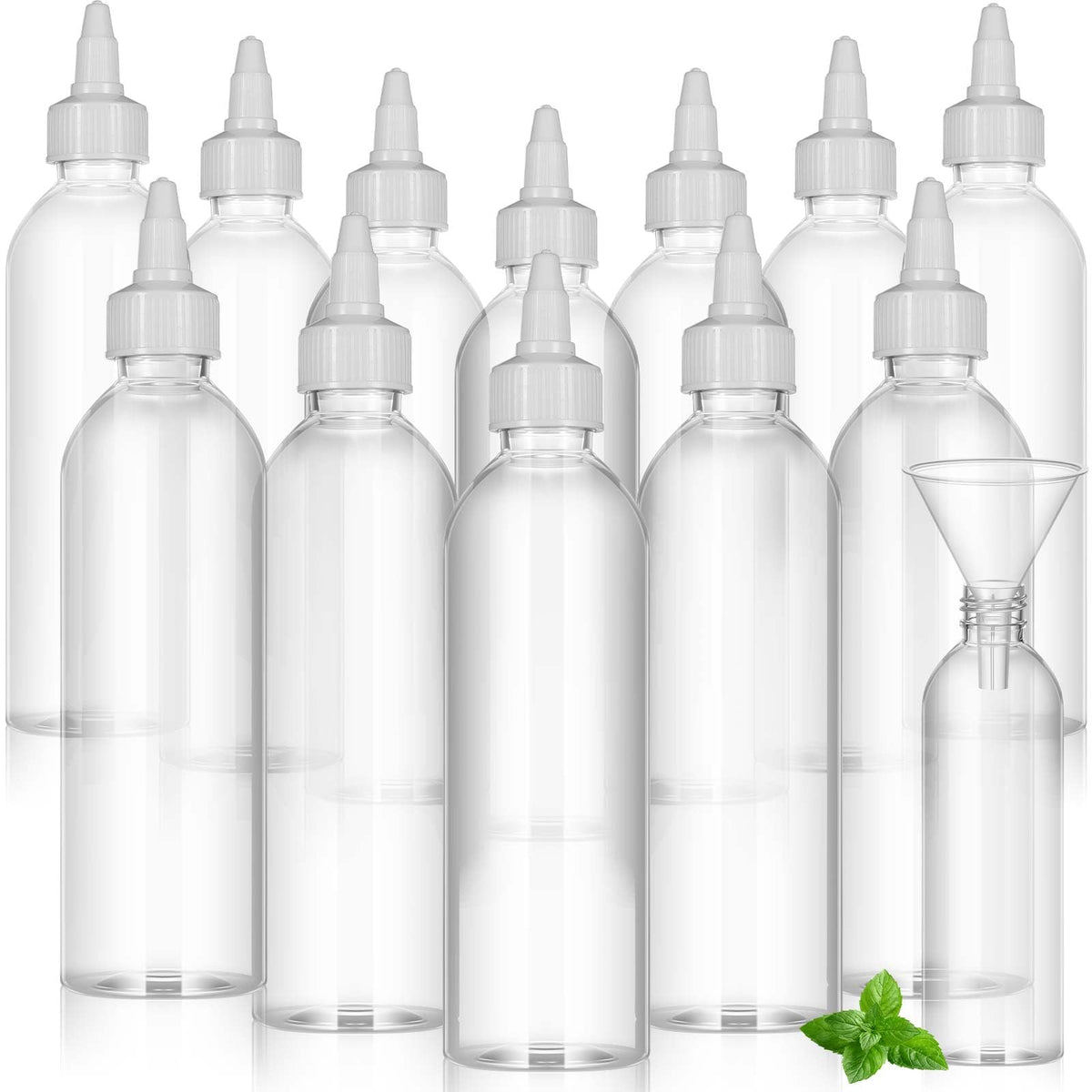Barydat 24 Pcs 3 oz Squeeze Applicator Bottles for Hair Oiling, Amber