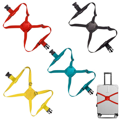 Luggage Straps, Elastic Travel Straps for Securing Luggage, Suitcase & Bag Organizer, Adjustable Hold-Down Straps for Travel Accessories, Carry-On, Checked Bags, Ideal for Travelers (4PCS)