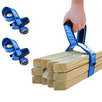 8’ Carry Strap with Handle | 2-Pack | Adjustable Belt | Easy, Safe, Secure, Lifting, Moving, Carrying Heavy Boxes, Groceries | Best Luggage Strap (Strap-A-Handle 2 Pack - 8ft. Length, 40lb. Capacity)