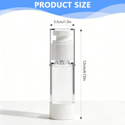 30 Pcs Clear Airless Pump Bottles Refillable Cosmetic Travel Size Dispenser Vacuum Plastic Travel Bottles Empty Lotion Pump Dispenser Liquid Toiletry Container