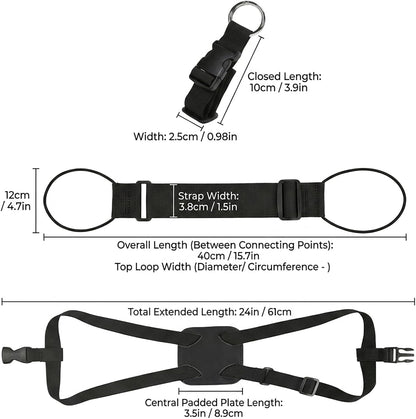 6 Pcs Travel Luggage Straps for Suitcases, Add a Bag Gear Connector Set