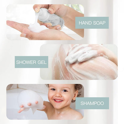 Travel Foam Pump Bottle, 2oz Small Size Foaming Soap Dispenser 30Pack Clear