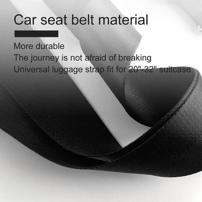 Veki Cross Luggage Straps Set TSA Approved with Lock, Black*2pcs