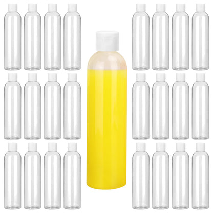 100 Pack 4 oz Plastic Squeeze Bottles with Top Flip Caps, Clear Empty Squeeze Bottles for Lotion, Travel-Friendly Clear Refillable Bottle, BPA-Free for Liquids and Personal Care
