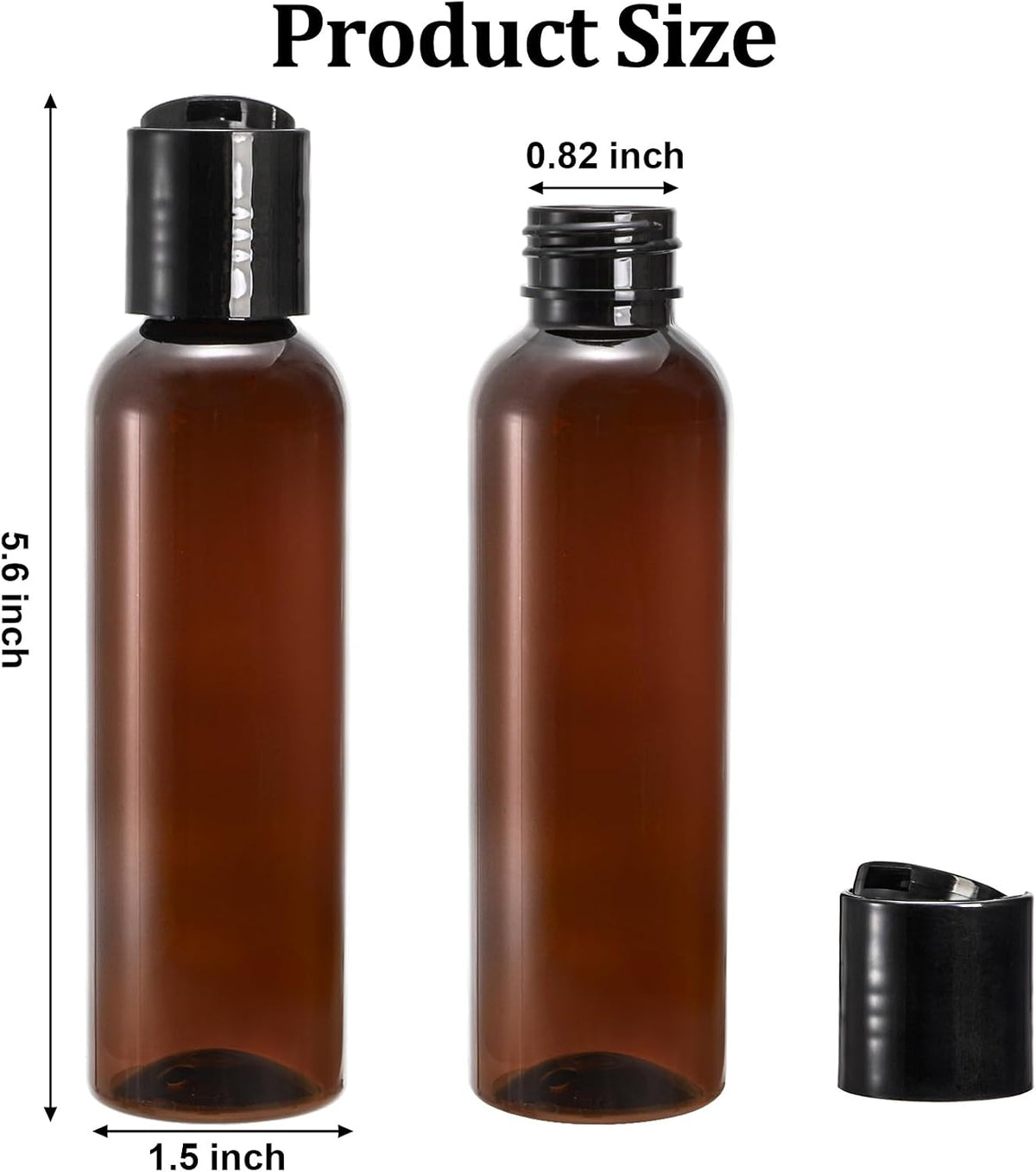 Bekith 30 Pack 4oz Travel Bottles for Toiletries, Small Plastic Squeeze Bottles with Flip Cap, Leakproof Empty Refillable Travel Size Containers For Shampoo, Lotions, Liquid Body Soap