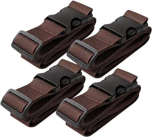 Luggage Straps Travel Suitcase Linking Belt Adjustable(Brown)