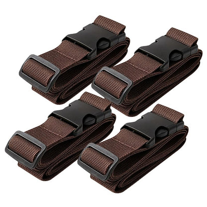 Luggage Straps Travel Suitcase Linking Belt Adjustable(Brown)