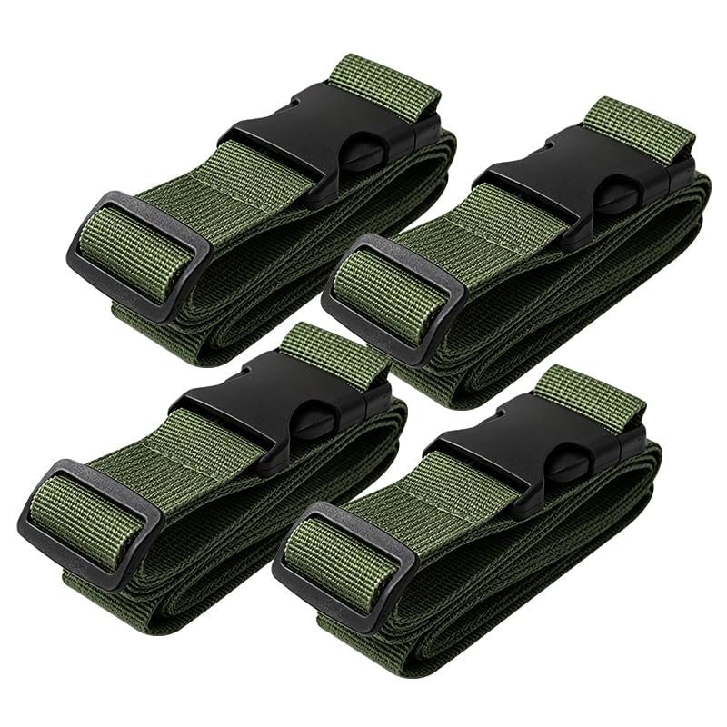 Luggage Straps Travel Suitcase Linking Belt Adjustable(Brown)