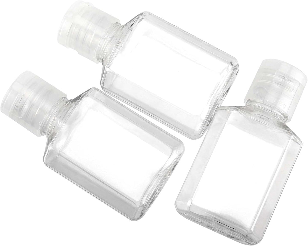 SEUNMUK 60 Pcs 1oz / 30ml Mini Plastic Bottles, Portable Clear Plastic Travel Bottles with Flip Cap, Empty Hand Sanitizer Bottle for Travel Business Trip Dispensing Toiletry