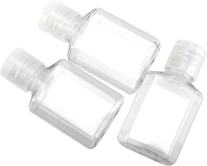SEUNMUK 60 Pcs 1oz / 30ml Mini Plastic Bottles, Portable Clear Plastic Travel Bottles with Flip Cap, Empty Hand Sanitizer Bottle for Travel Business Trip Dispensing Toiletry