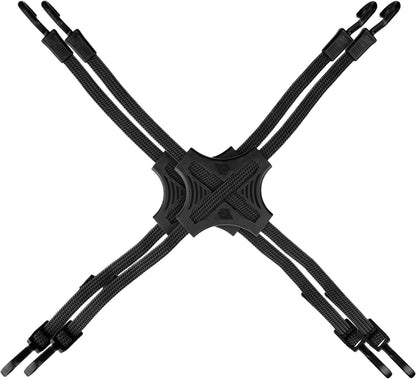 Tack Strap 30 in. Flat Bungee Tie Down Straps, 2-Pack, Black